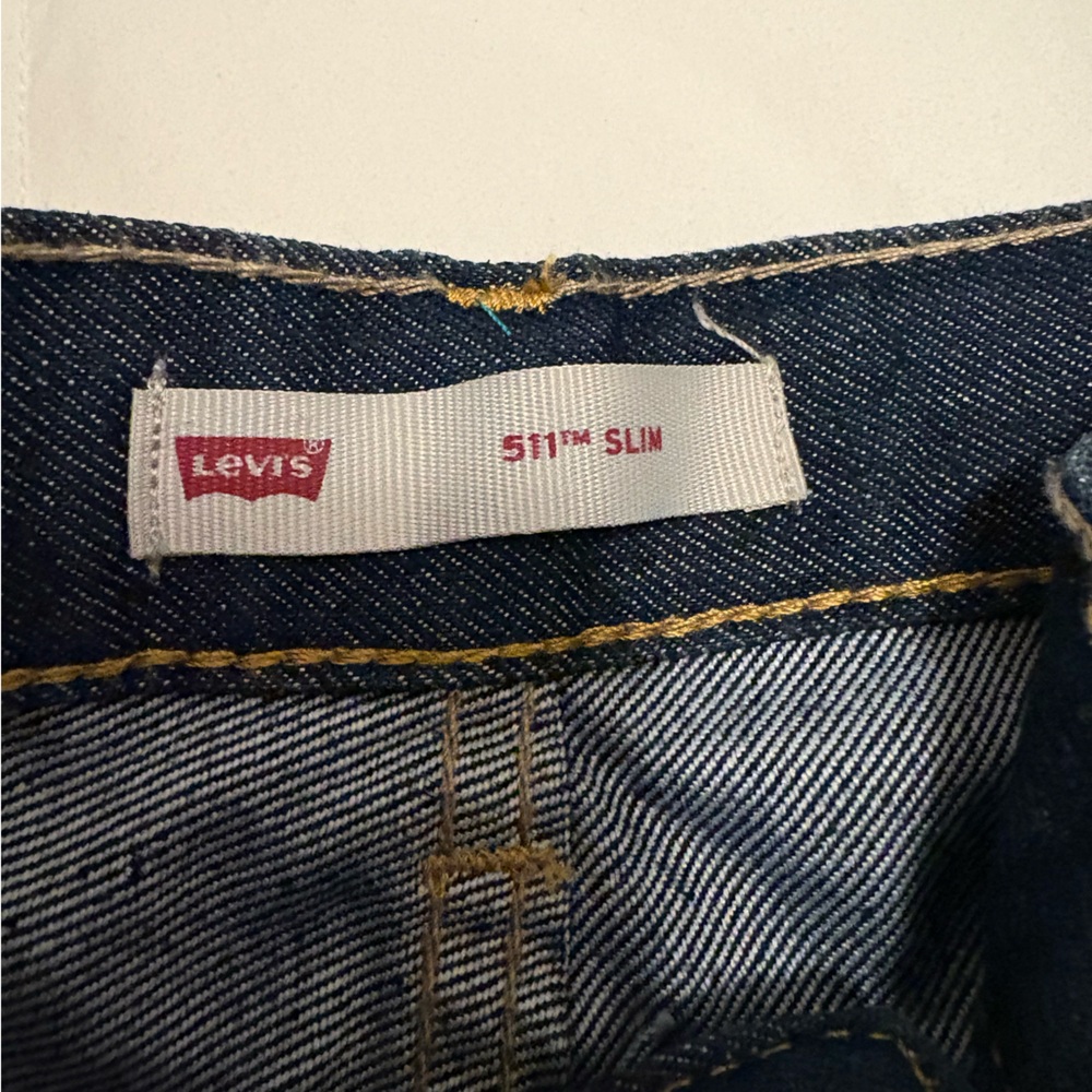 Levi's Dark Blue Straight Kid’s Jeans - Picture 2 of 6